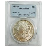 1898-O Morgan Silver Dollar PCGSMS64