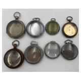 8 Antique & Vtg. Pocket Watch Cases