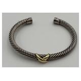 14K & 925 David Yurman X Classic Cable Bracelet