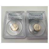 2-1982-S Jefferson Nickels PCGS PR69DCAM