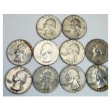 10 1964 Washington Quarters 90% Silver