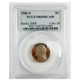 1982-S Jefferson Nickel PCGS PR69 DCAM