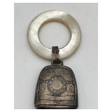 Mother of Pearl/Sterling Bell Teething Ring