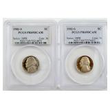 2 1982-S Jefferson Nickels PCGSPR69DCAM