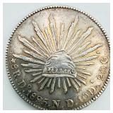 Rare 1895 Mexican 8 Reales Silver Coin