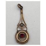 Gold Filled Art Nouveau Lavalier Pendant