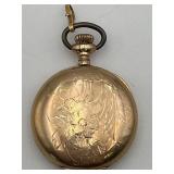 Elain Hunting Case Gold Filled Pocket Watch