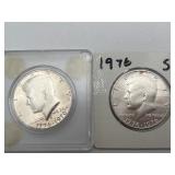 2-1776-1976 Bicentennial Silver Half Dollars