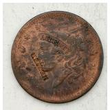 1838 Coronet Head Counterstruck Large Cent