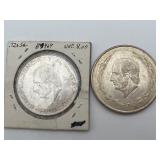 1952/1956 Mexico Cinco Pesos Silver Coins