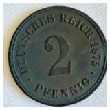 1875 Germany Deutsches Reich 2 Pfennig