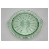 VTG green "Tendril" pattern handled plate uranium