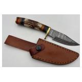 Handmade Damascus Steel Hunting Knife