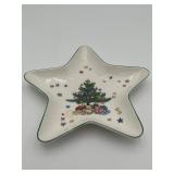 Vtg Nikko "Happy Holidays Star-shaped Trinket Dish