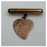 Antique Gold-tone "Good Conduct" Pin/Brooch