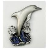 Very Nice "J.J." Leaping Dolphin Pin