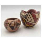 2 Native American Miniature Pottery