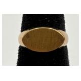 Gold Tone Ring For Engraving