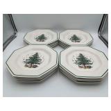 12 Vtg Nikko "Happy Holidays" Dinner Platee