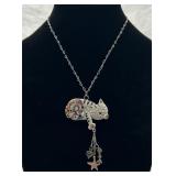 Adorable Decorated Cat Necklace