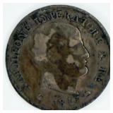 1813 Kingdom of Italy 5 Soldi Silver Coin