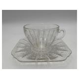 Vintage Federal Glass Company Cup and Saucer Set