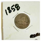 1858 Flying Eagle one Cent Coin