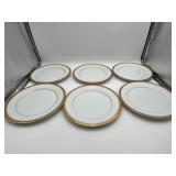 6 VTG Noritake Goldridge 10 1/2" Dinner Plates