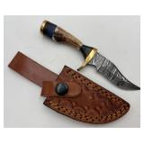 Handmade Damascus Steel Skinning Knife