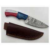 Handmade "Texas Pride" Damascus Steel Hunter Knife