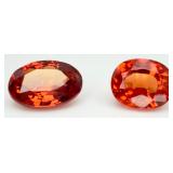 2 Orange Gemstones