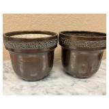 Vintage Metal Cachepot Planter