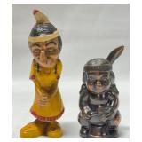 2 VTG Native American Figurines