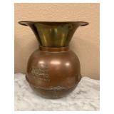 Decorative Brass/Copper Spittoon