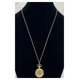 Vintage Colibri Pocket Watch Necklace