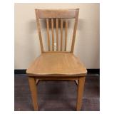 Vertical Slat Back Wood Chair