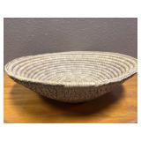 Handwoven Coiled Natural Fiber Basket Bowl