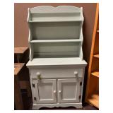 Light Green Cottage-style Wooden Kitchen Hutch