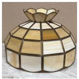 1970ï¿½s Brass & Glass Ceiling Shade