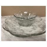 Clear Glass Chip and Dip Set
