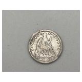 1853 Seated Liberty Silver Half Dime 90% Silver