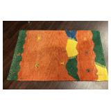 Decorative Wool orange/yellow/green Rug
