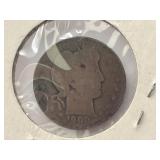 1900 Barber Quarter 90% Silver
