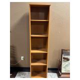 Light Wood-finish Tall 5-shelf Bookcase