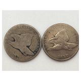 2-1857 Flying Eagle One Cent Coins