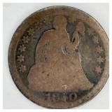1850 Seated Liberty Dime 90% Silver