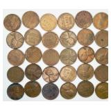 30 Lincoln Wheat Pennies