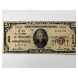 Series 1929 $20 National Currency Note w/Low S/N