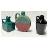 3 Tiny Pottery Jugs