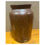 Antique Brown-glazed Stoneware Storage Crock